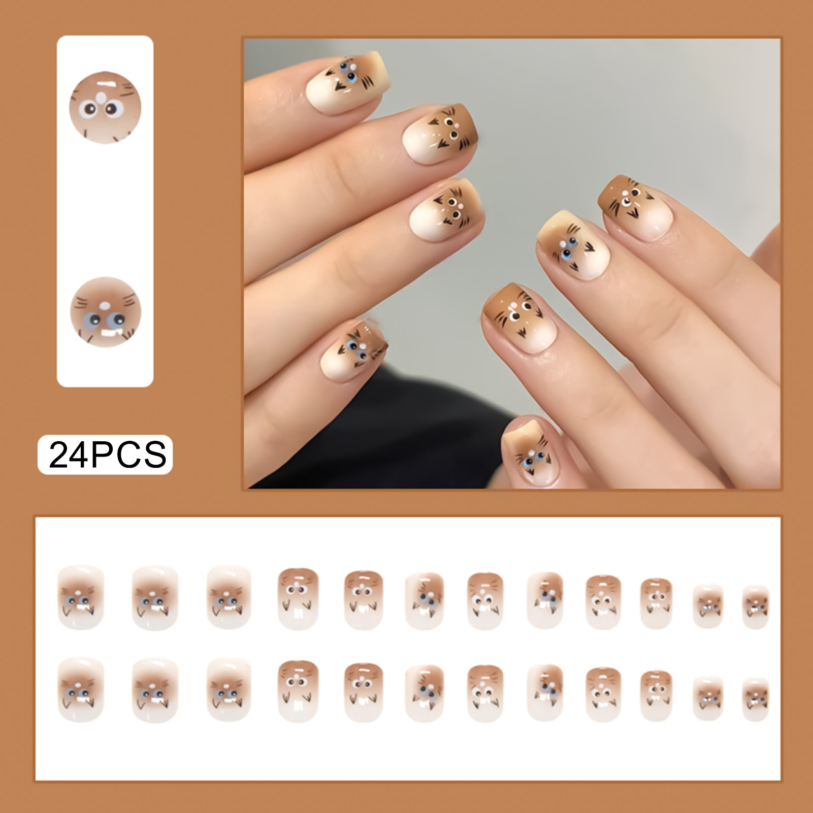 Resin Art Online - Fake Nails Resin Short Press on