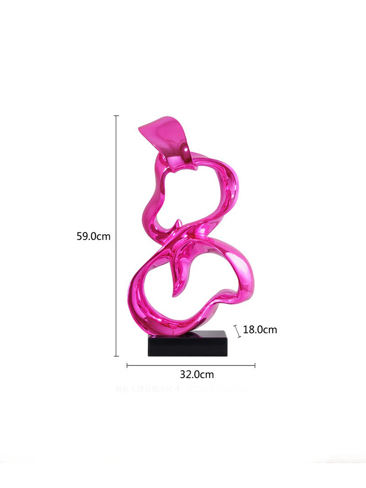 Resin Art For Anniversary Gift - Electroplating Art Abstract Ribbon Color Sculpture
