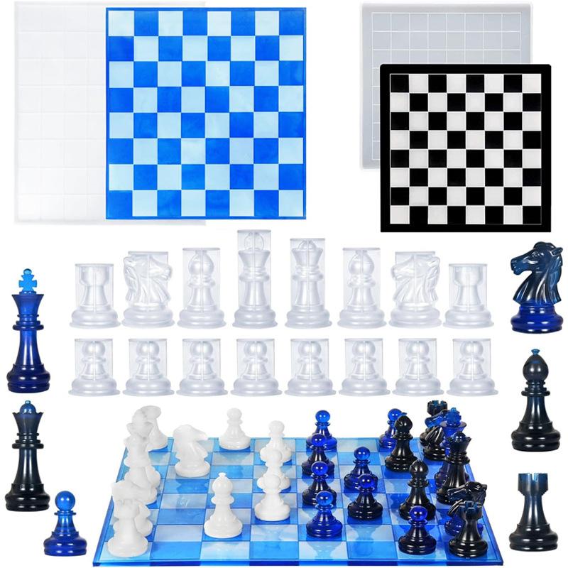 Resin Chess Set Mold With Ches - Resin Art Kit With Molds review and price