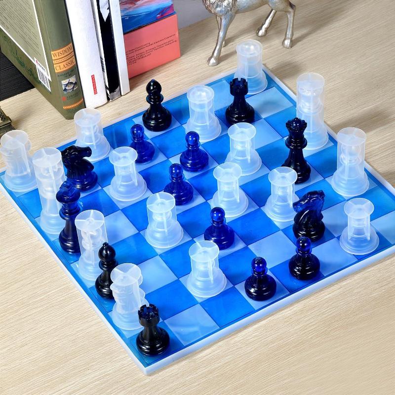 Resin Chess Set Mold With Ches - Resin Art Kit With Molds review and price