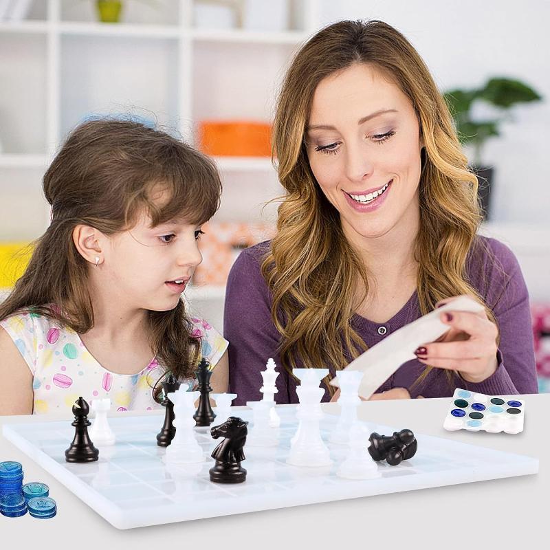 Resin Chess Set Mold With Ches - Resin Art Kit With Molds review and price