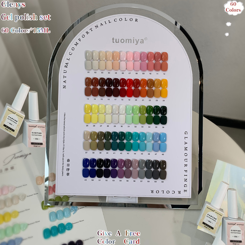 Glenys 60 color nail polish ge - Resin Art Learning review and price