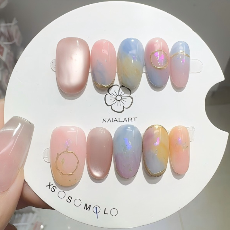 10PCS Press on Nails Handmade  - Resin Art Online review and price