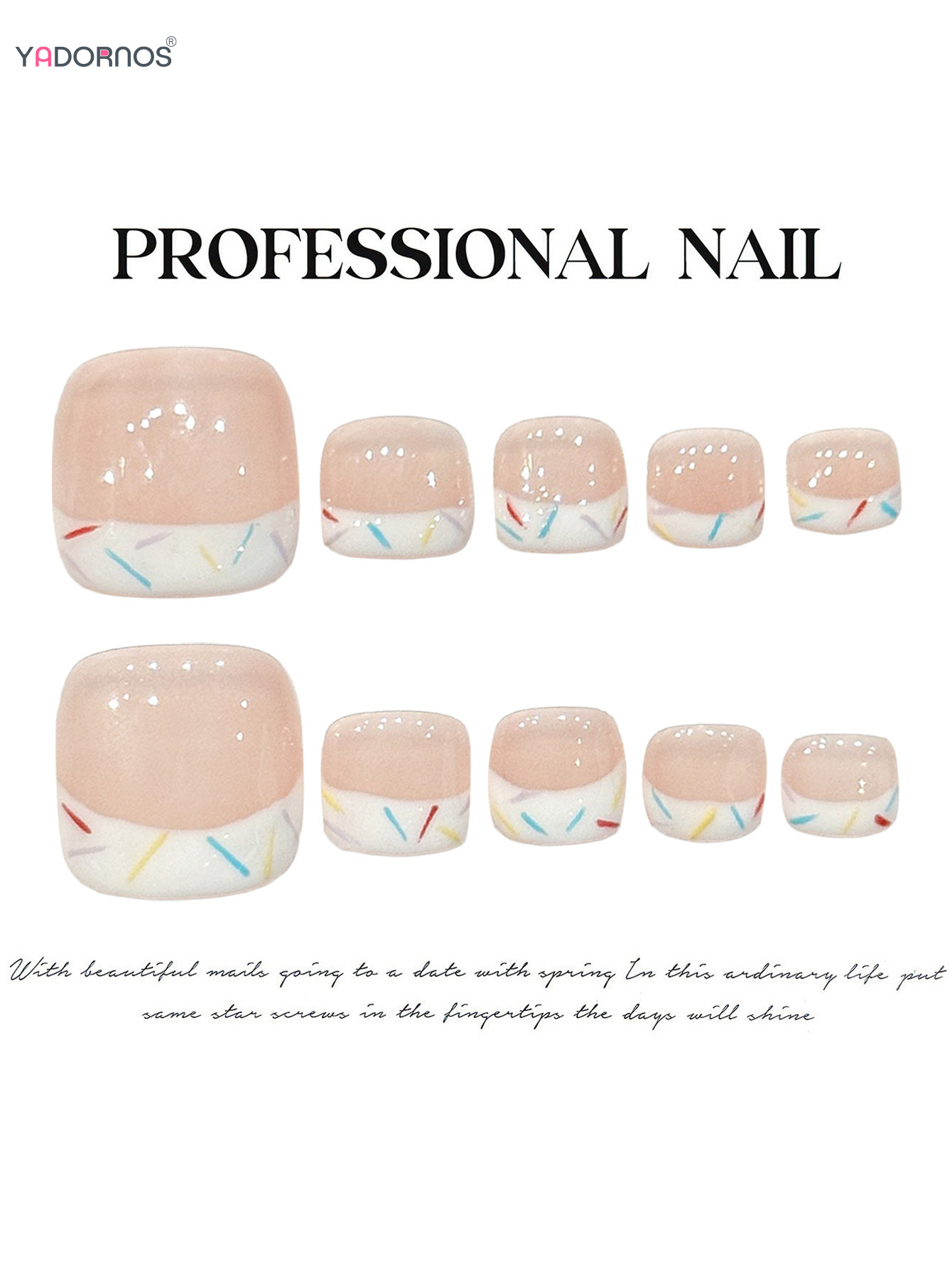 10pcs French Style Toenail Tip - Resin Art Online review and price