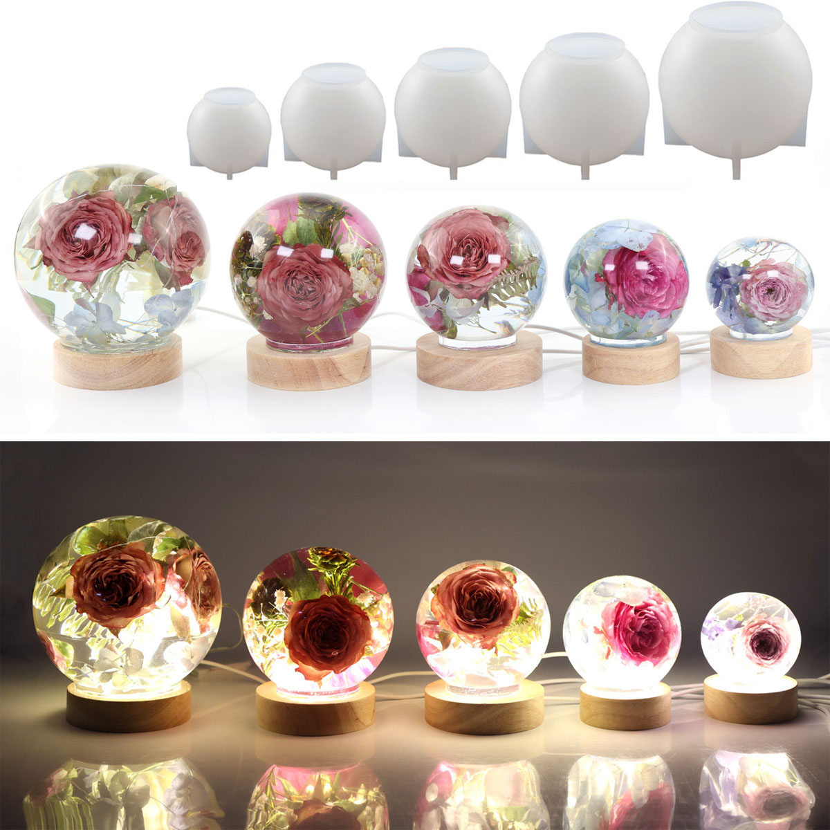 65-120mm Sphere Ball Silicone  - Resin Art Kit With Molds review and price