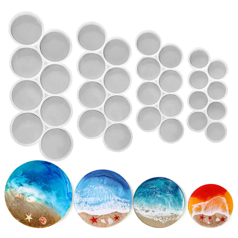 1.25-2 inch Circle Grip Round  - Resin Art Kit With Molds review and price