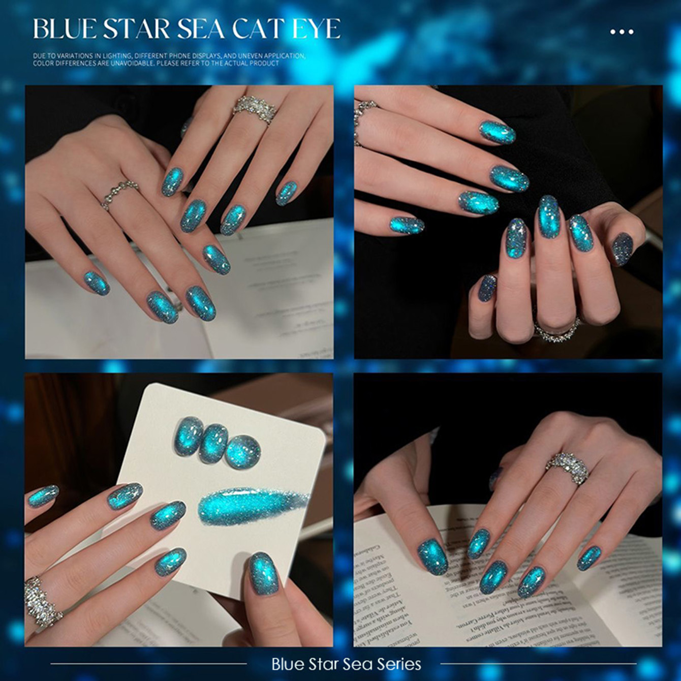 MAINEL 10ML 1-4Pcs Blue Nails  - Resin Art Online review and price