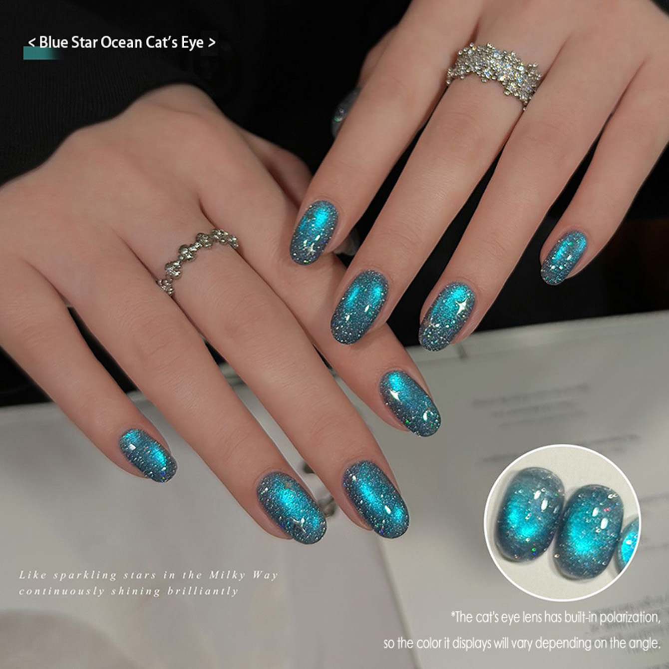 MAINEL 10ML 1-4Pcs Blue Nails  - Resin Art Online review and price