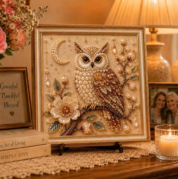 Owl Diamond Pearl Art DIY Pain - Resin Art For Beginner review and price