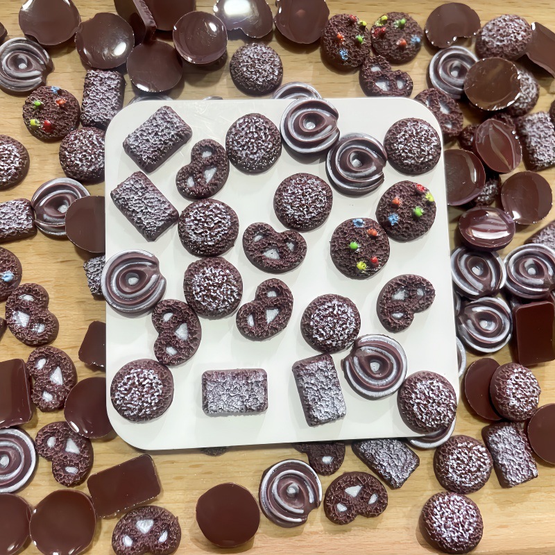 50Pcs Tiny Faux Chocolate Cook - Resin Art Price review and price