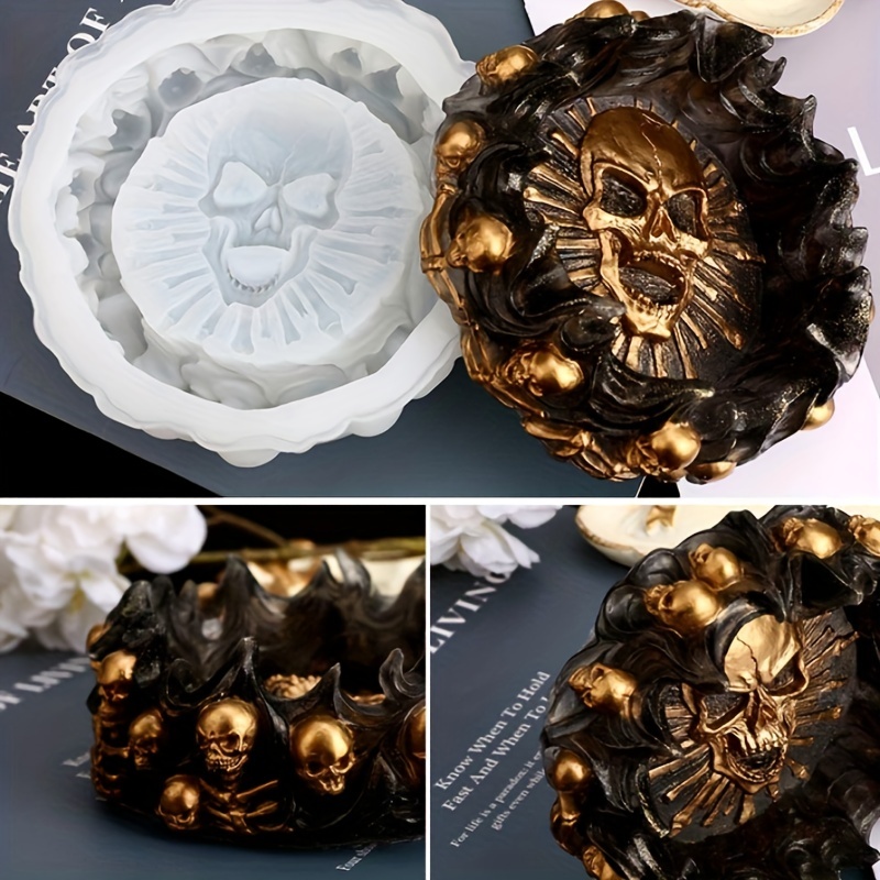 Ashtray mold, skull DIY craft  - Resin Art Kit With Molds review and price