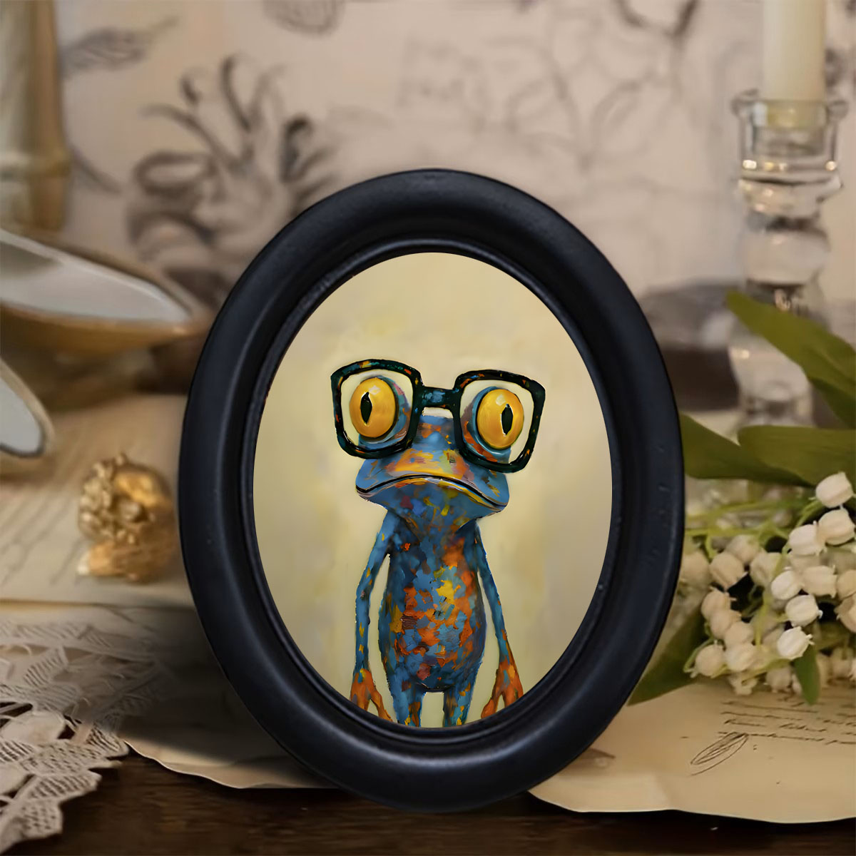 1 Piece of Trendy Frog-Pattern - Resin Art Frame review and price